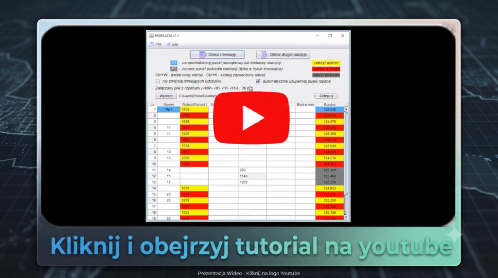 Program Niwelacja - jak dorobić kilka odczytów